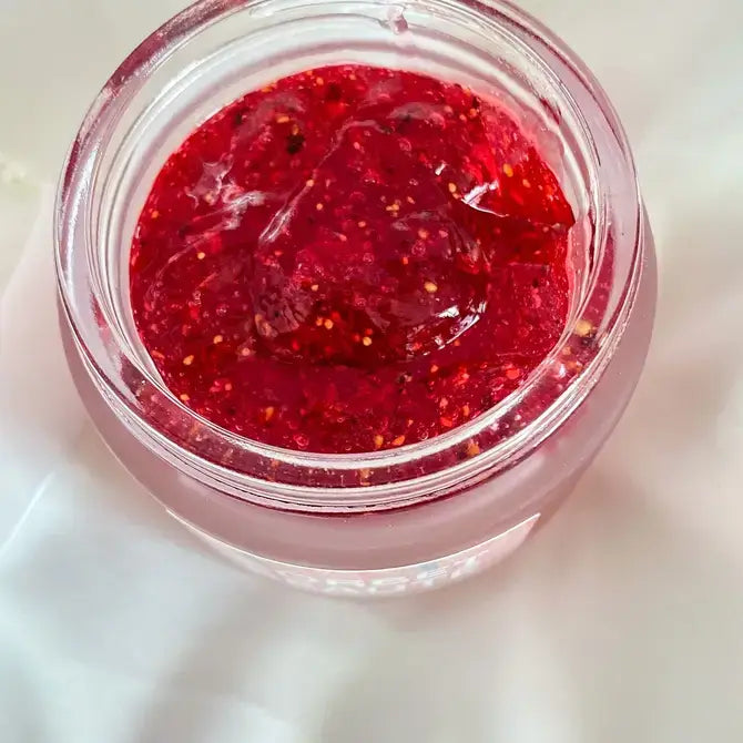Masque visage gelée fraise hydratant