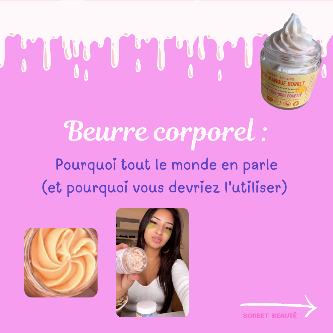 Beurre corporel fouetté Framboise & Vanille – 50 ml